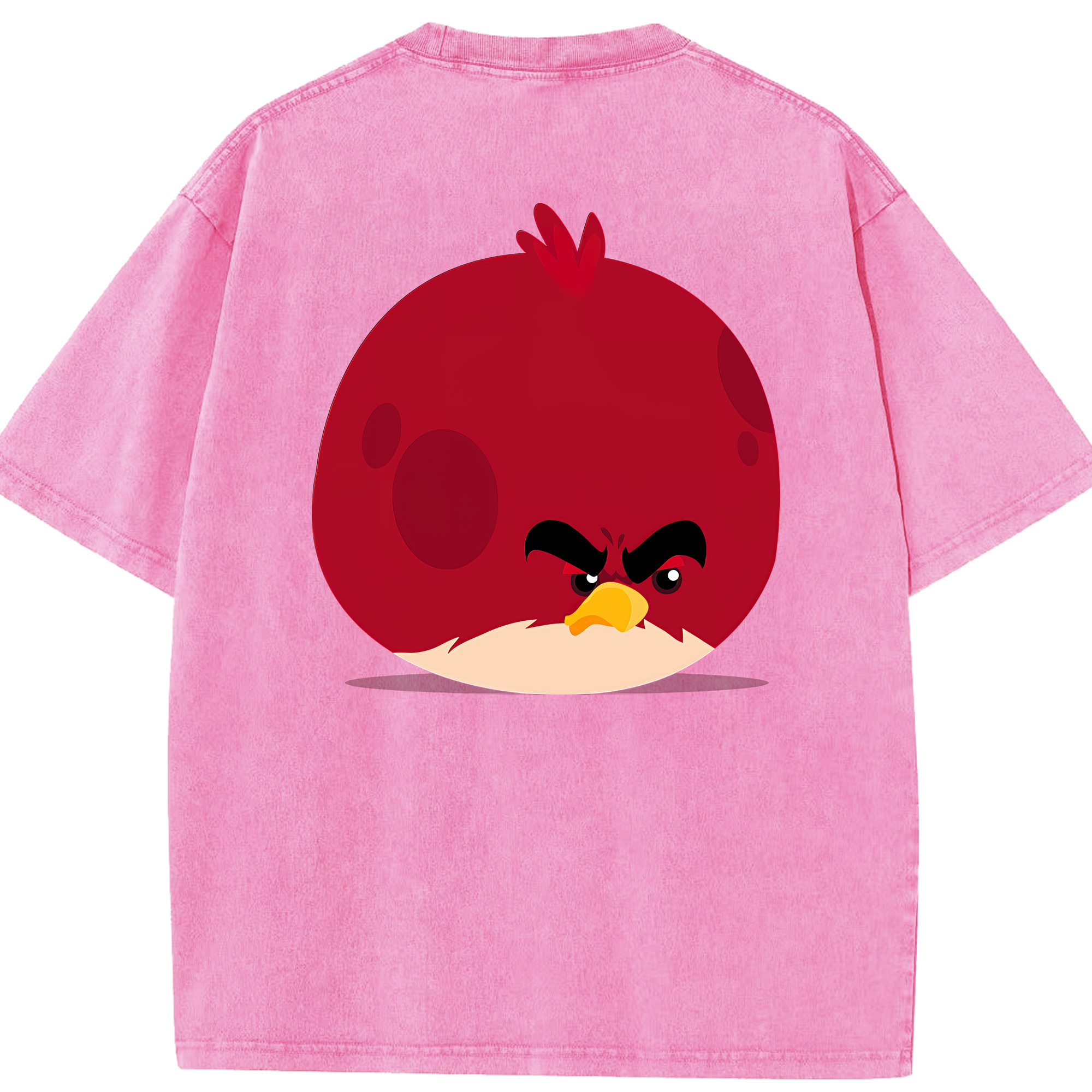 （画像用） Angry Birds アングリーバード 綿100% ヴィンテージ風 半袖Tシャツ（背面プリント）